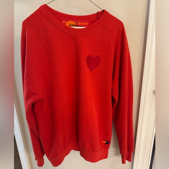 Aviator Nation WOMEN’S HEART EMBROIDERY SWEATSHIRT - Picture 6 of 6